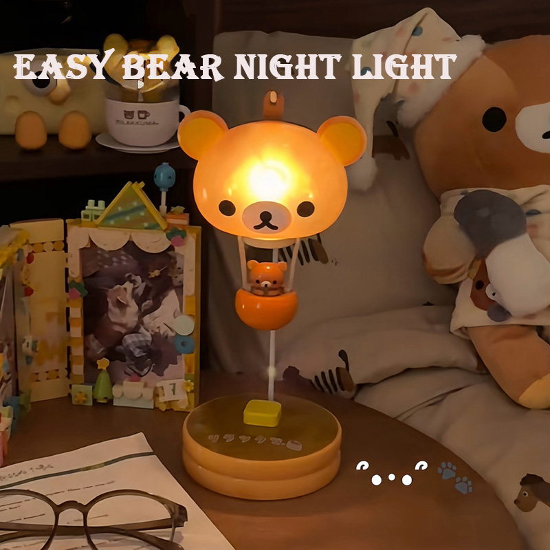 Bedroom Lighting Decor Ideas - Rilakkuma Balloon Night Light With Wooden