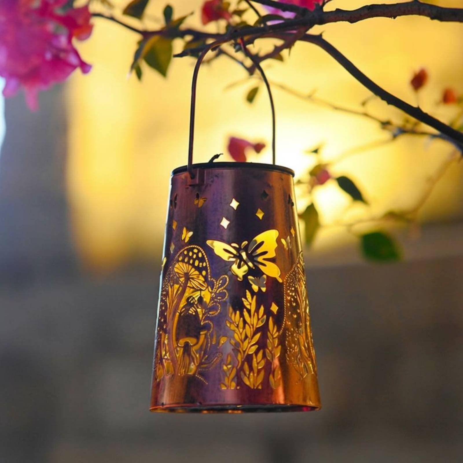 Lighting Design Decor - Floral Garden Lantern Pattern Garden Luminary