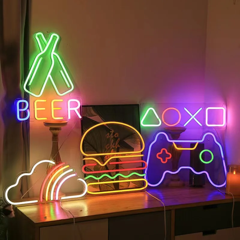 Bedroom Lighting Decor Ideas - Game Neon Night Light Signs for