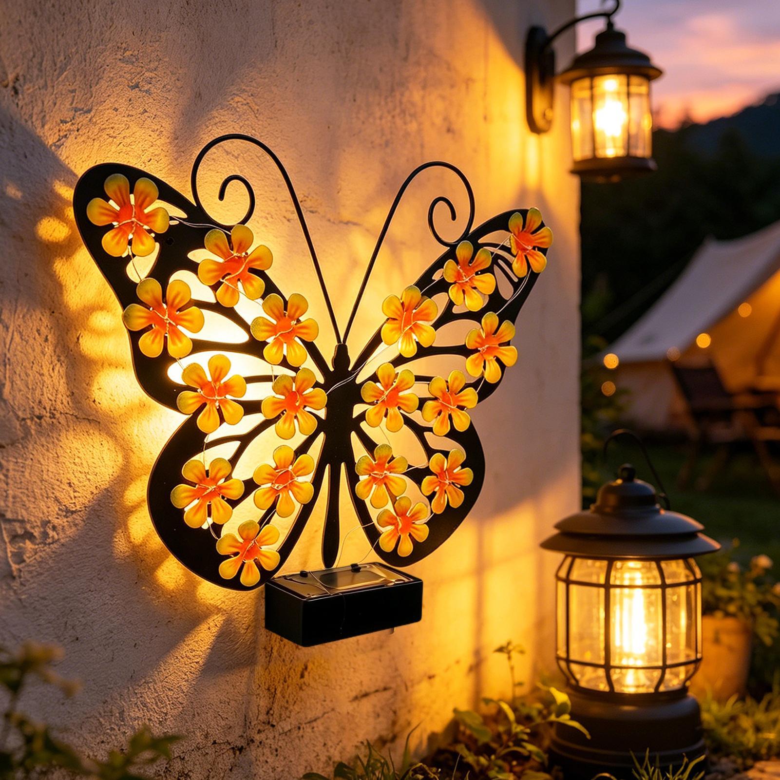 Lighting Metal Wall Decor - LED Solar Metal Wall Lights Decoration