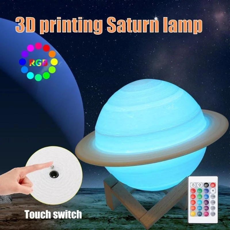 Colour Changing Bulb - LED Night Light 3D Print Saturn