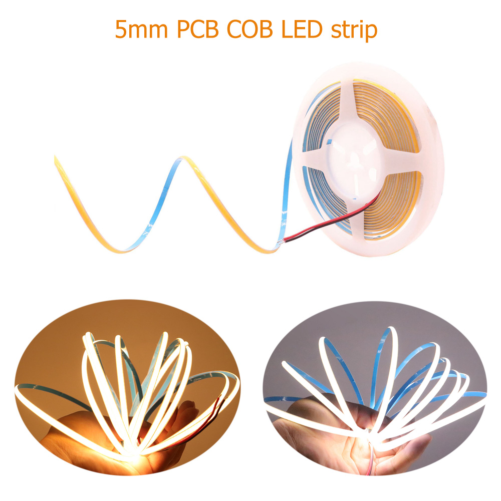 Lighting Decor And More - 5mm COB LED Strip 384LEDs/m Super