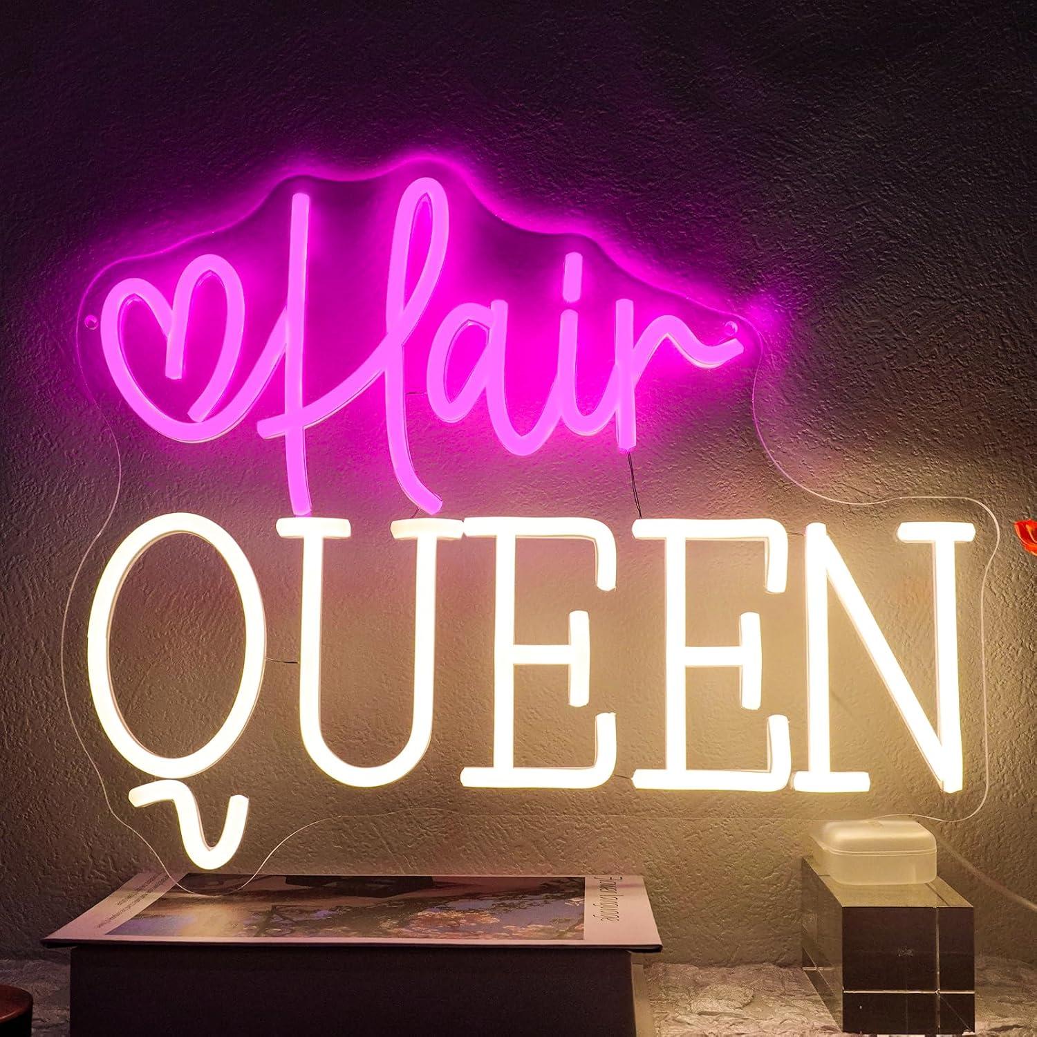 Lighting Decor Store - Hair Queen Neon Sign Dimmable Barber