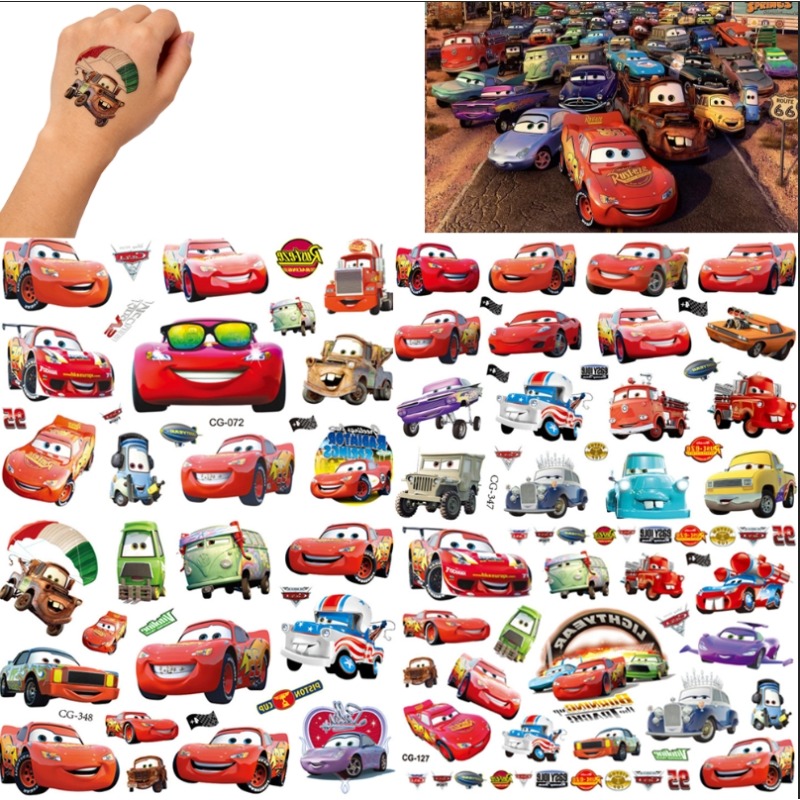 Lighting Mcqueen Decor - Disney Cars Kids Temporary Tattoos |