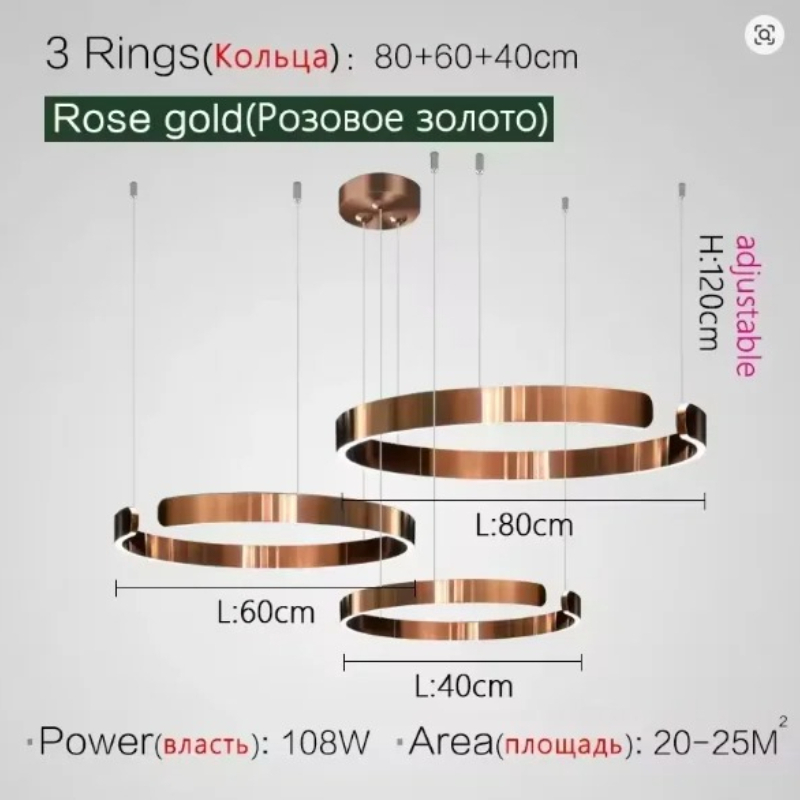 Luxury Design Circle LED Penda - Lighting Design Decor ulasan dan harga