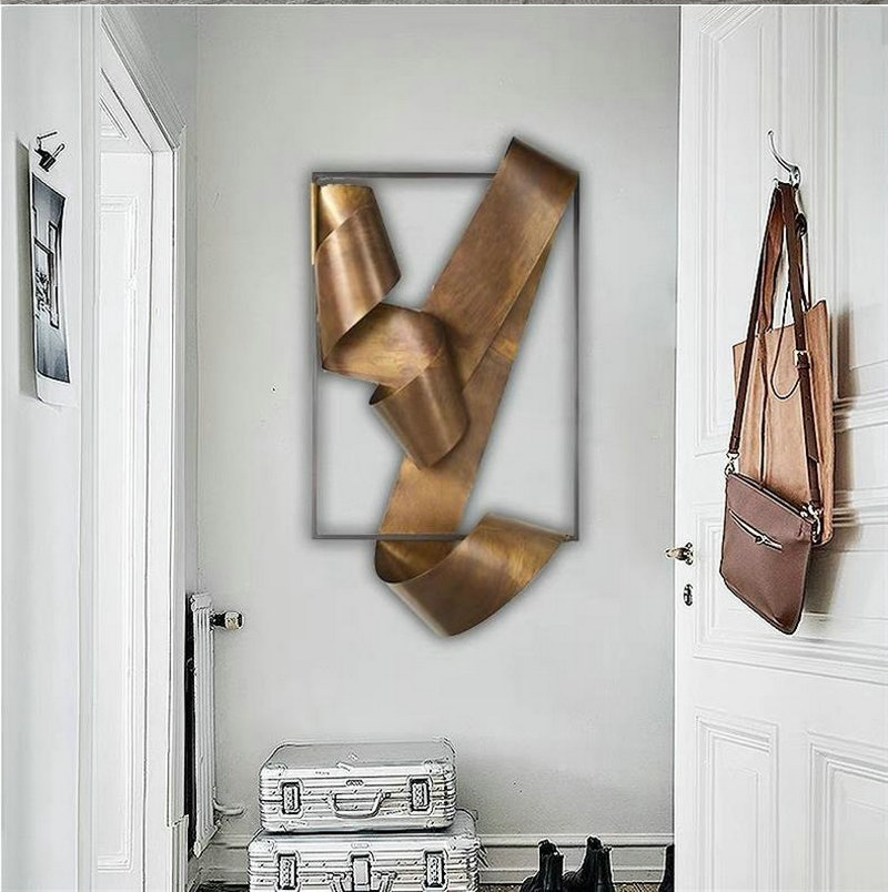 Creative ribbon art wall decor - Lighting Metal Wall Decor ulasan dan harga