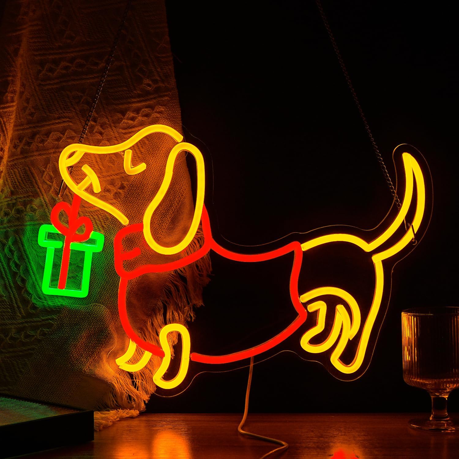 USB Dimmable Dachshund Neon Si - Bedroom Lighting Decor Ideas ulasan dan harga