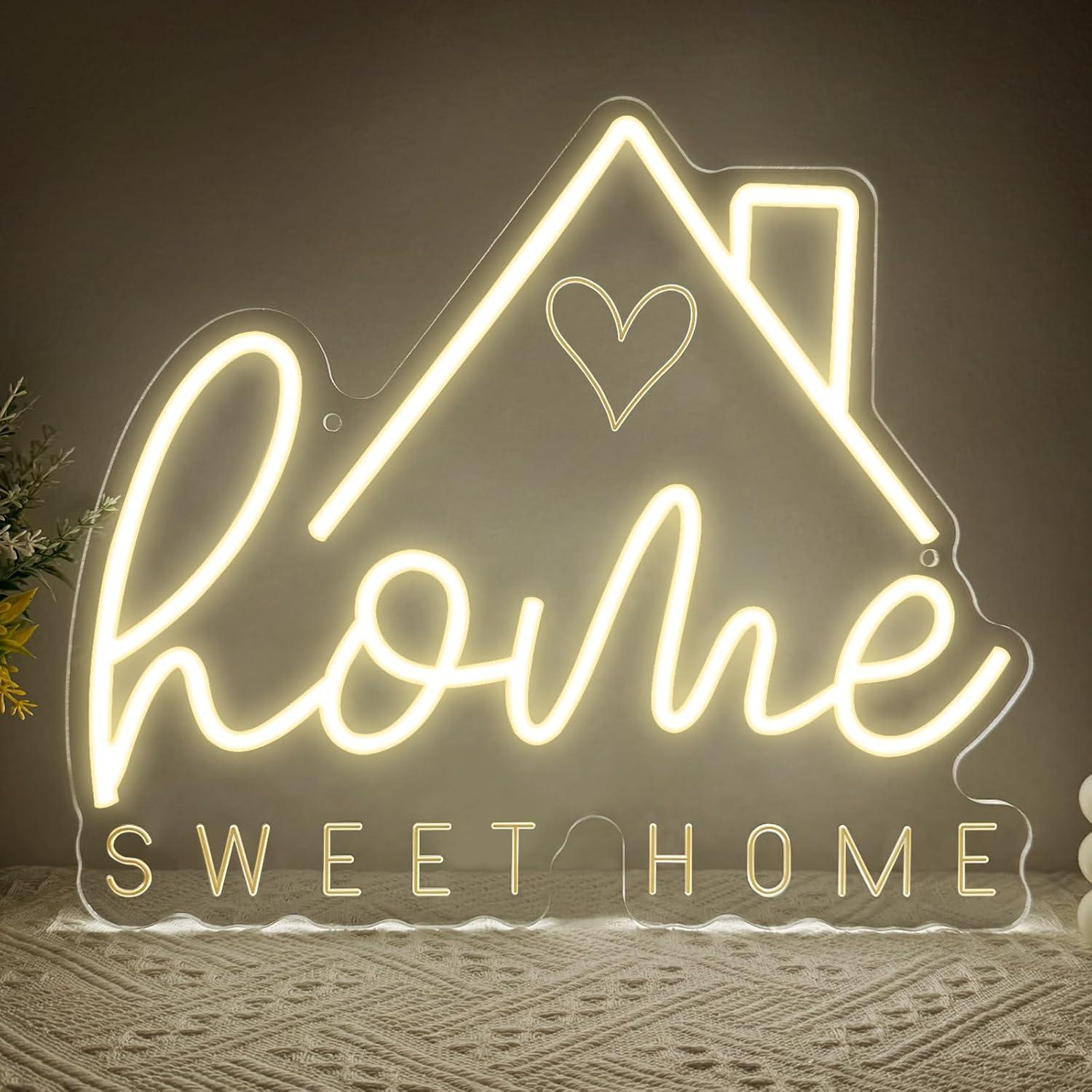 Sweet Home Neon Sign USB Dimma - Lighting Decor Home ulasan dan harga