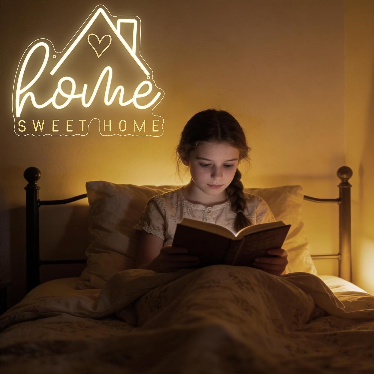 Sweet Home Neon Sign USB Dimma - Lighting Decor Home ulasan dan harga