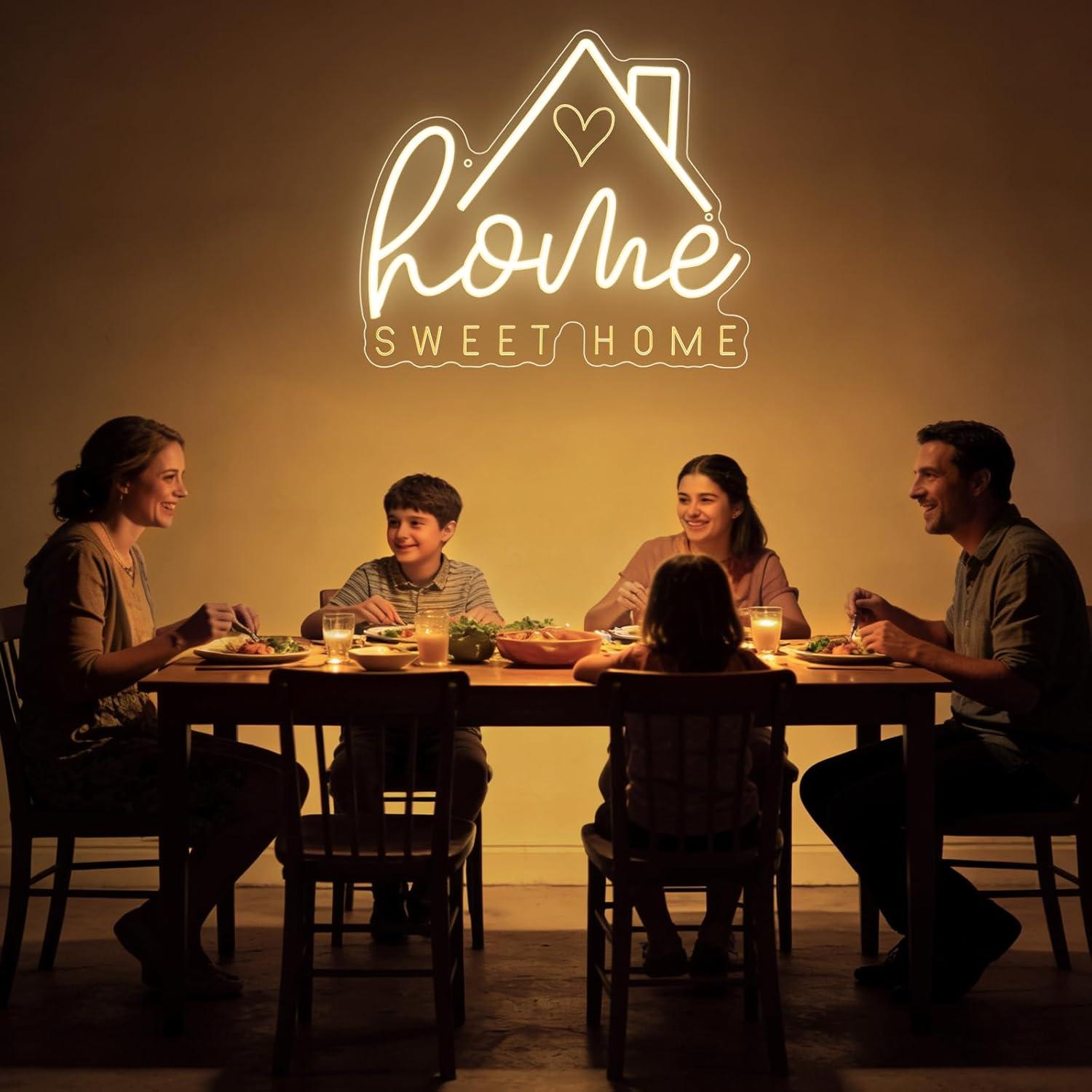 Sweet Home Neon Sign USB Dimma - Lighting Decor Home ulasan dan harga