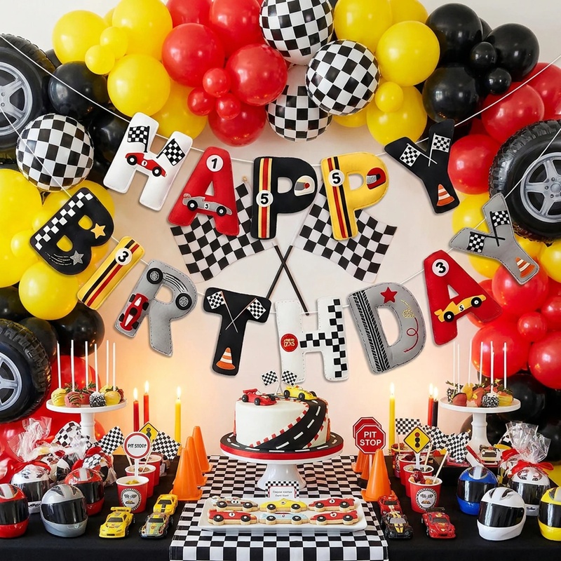 Pre-strung Retro Race Car Felt - Lighting Mcqueen Decor ulasan dan harga