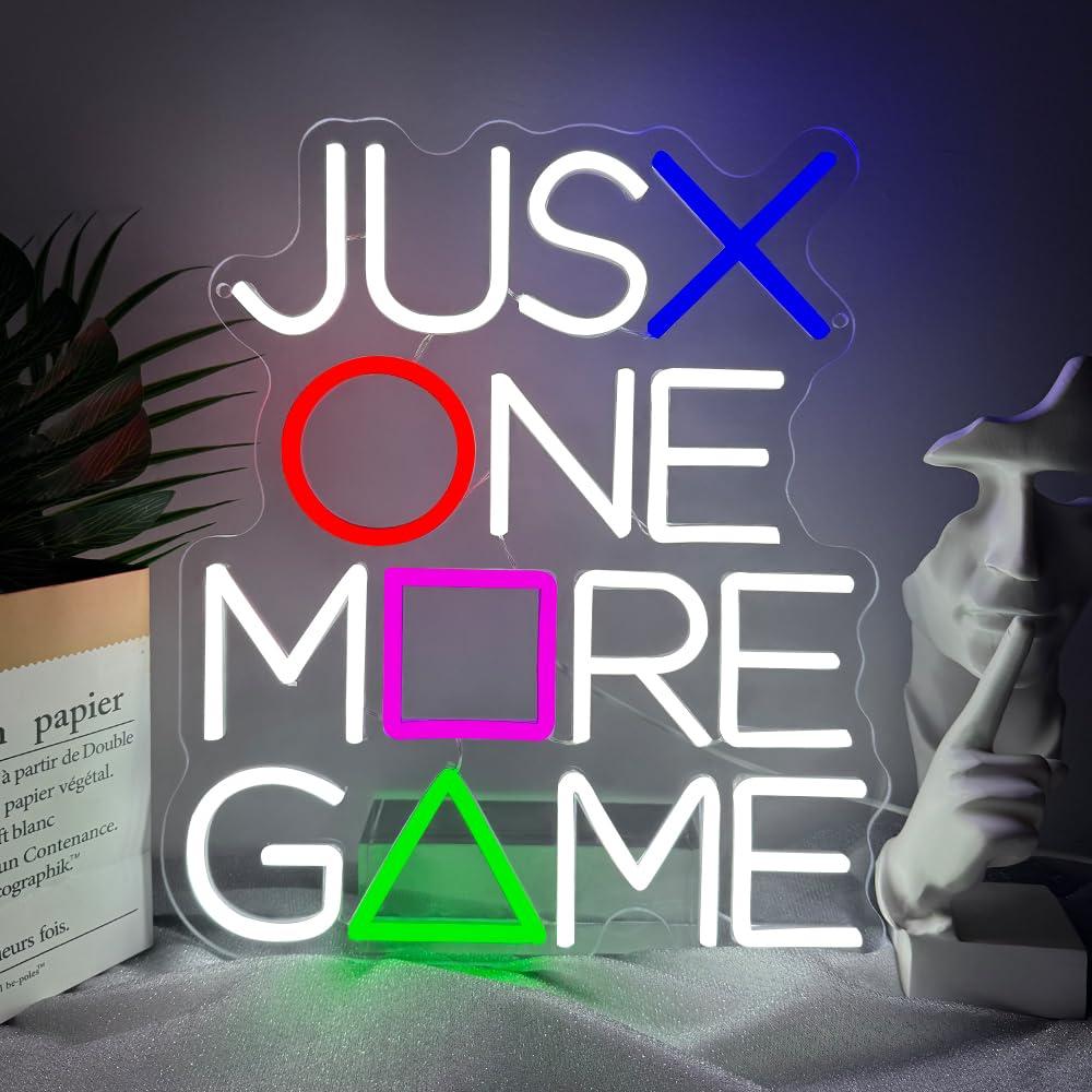 Just One More Game Neon Sign U - Lighting Decor And More ulasan dan harga