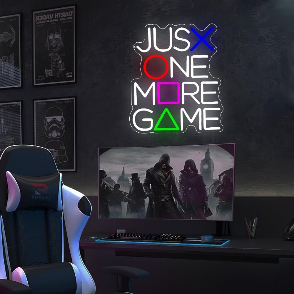 Just One More Game Neon Sign U - Lighting Decor And More ulasan dan harga