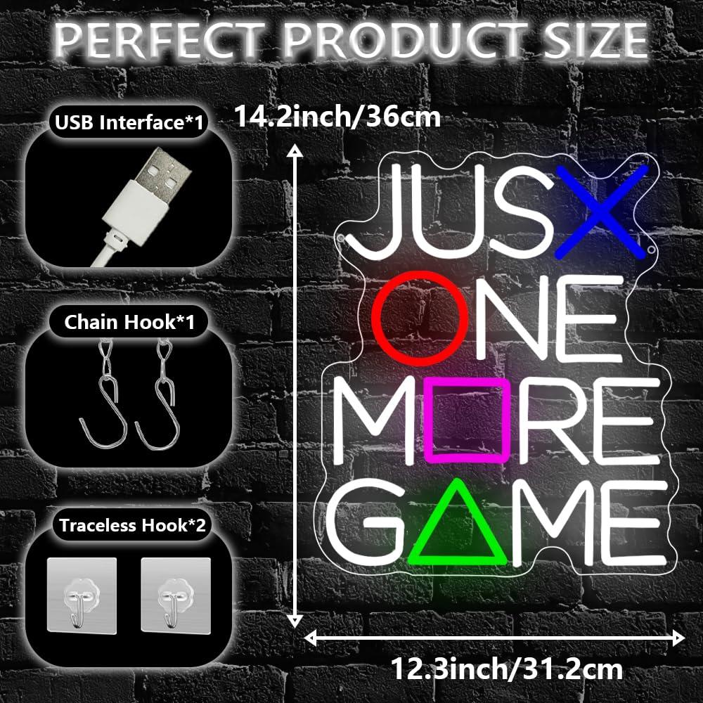 Just One More Game Neon Sign U - Lighting Decor And More ulasan dan harga