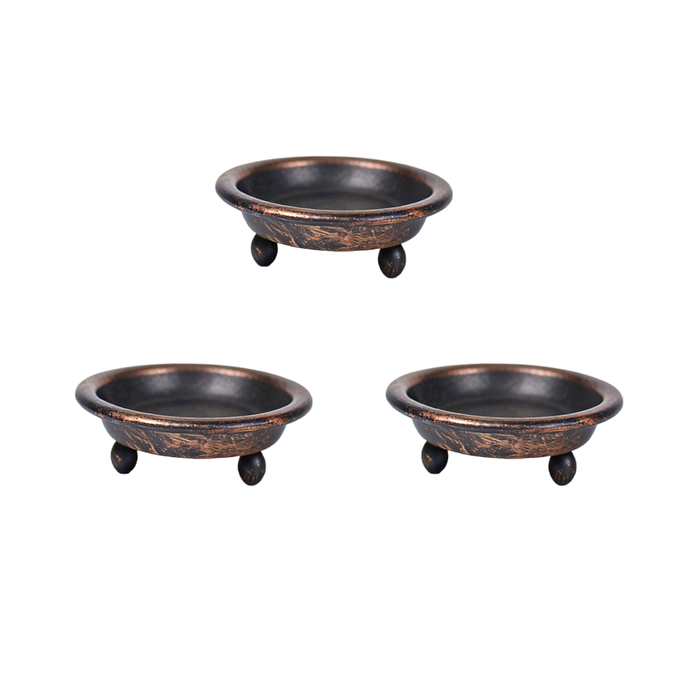 Elegant Black Gold Round Candl - Candle Holder Set ulasan dan harga