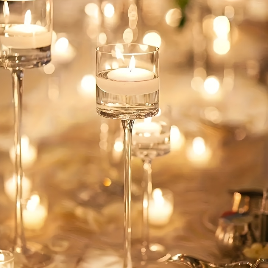 3PCS Transparent Glass Candle  - Candle Holder Set ulasan dan harga