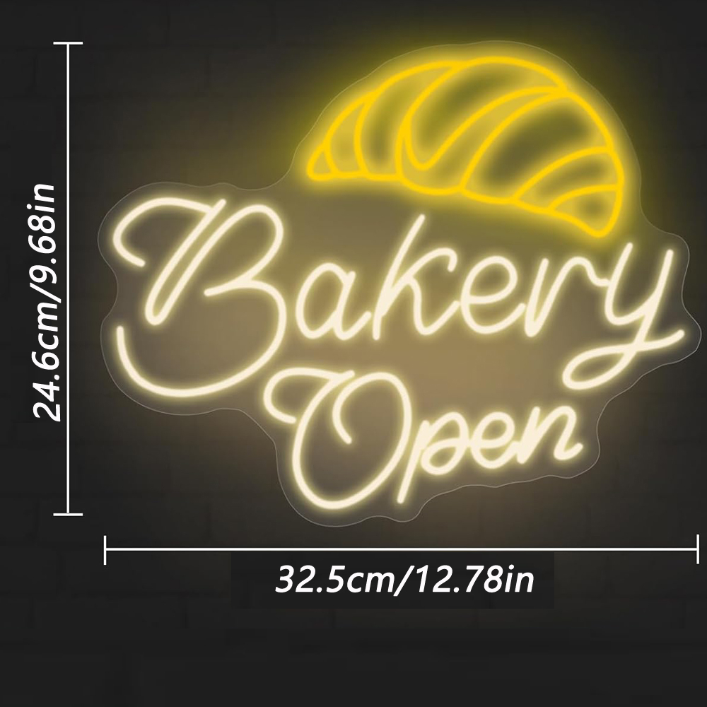 Bakery Open Neon Lights, Perfe - Bedroom Lighting Decor Ideas ulasan dan harga