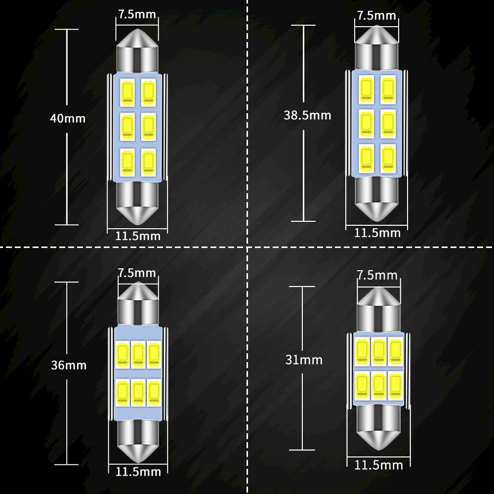 4Pcs C5W Led Car Festoon-31mm  - Colour Changing Bulb ulasan dan harga
