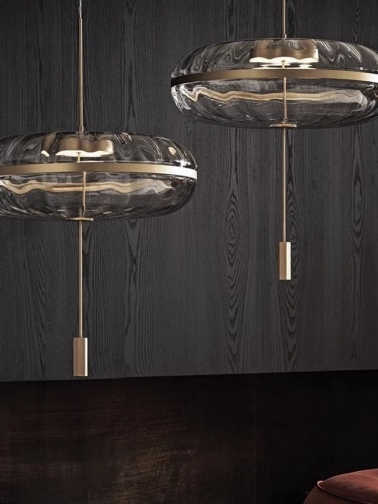 Nordic Postmodern Circular Gla - Lighting Decor Store ulasan dan harga