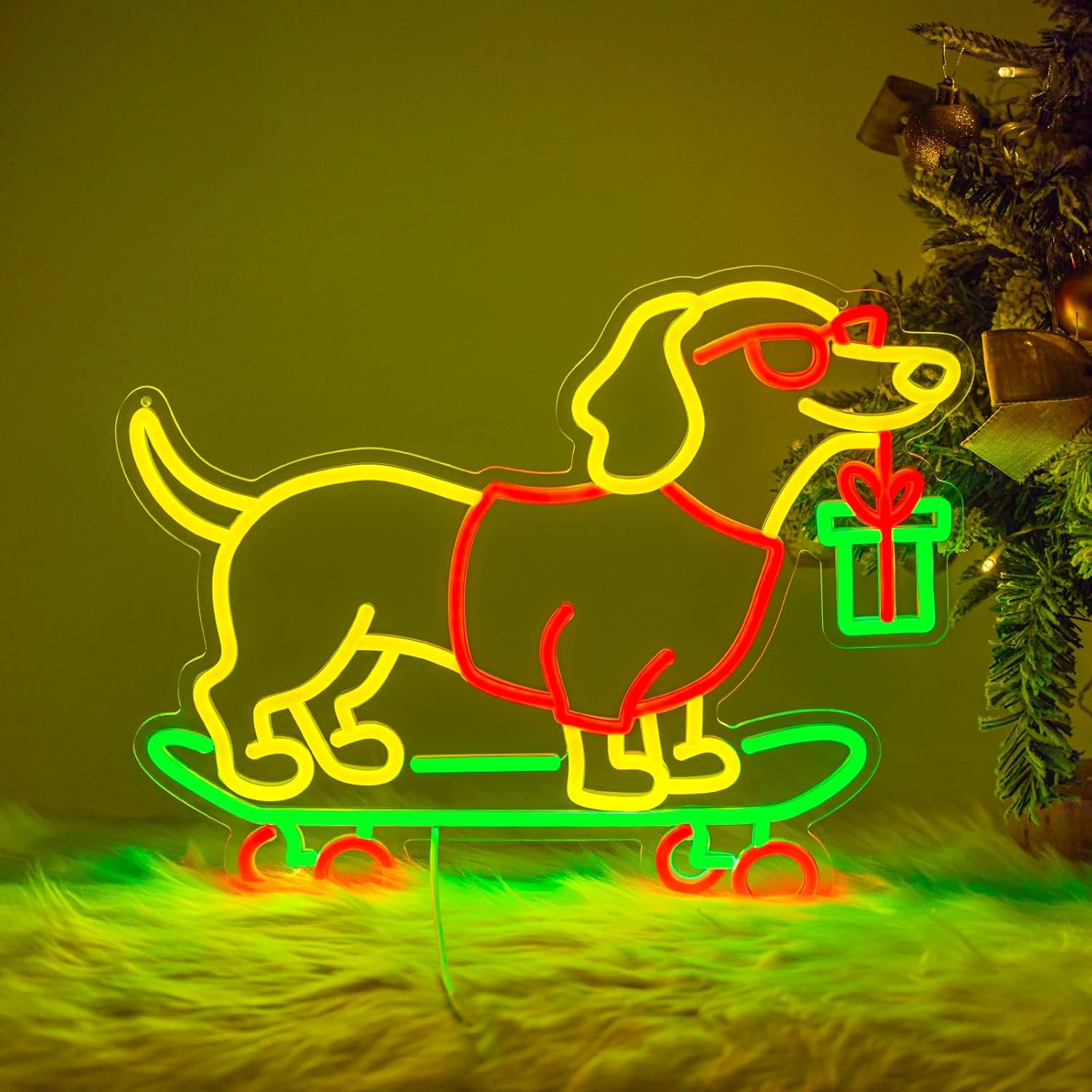 USB Dimmable Dachshund Neon Si - Bedroom Lighting Decor Ideas ulasan dan harga