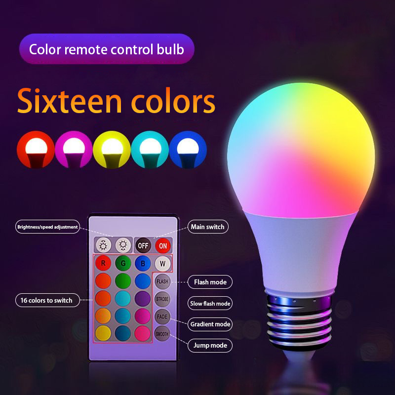 E27 220V 16 Colors RGB Bulb LE - Colour Changing Bulb ulasan dan harga