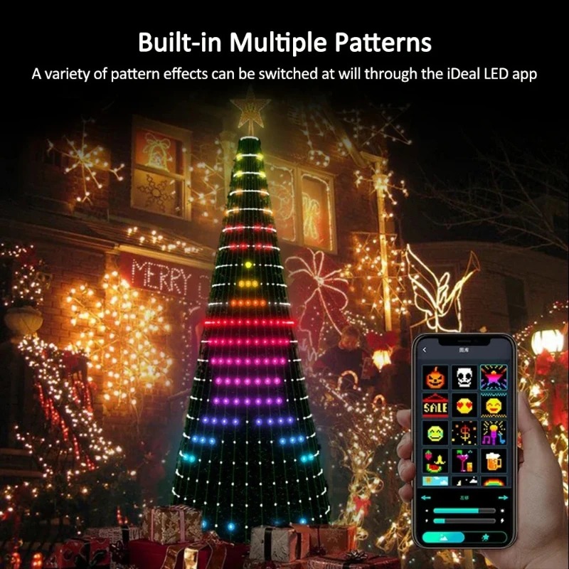Christmas Star Tree Lights RGB - Lighting Decor Home ulasan dan harga