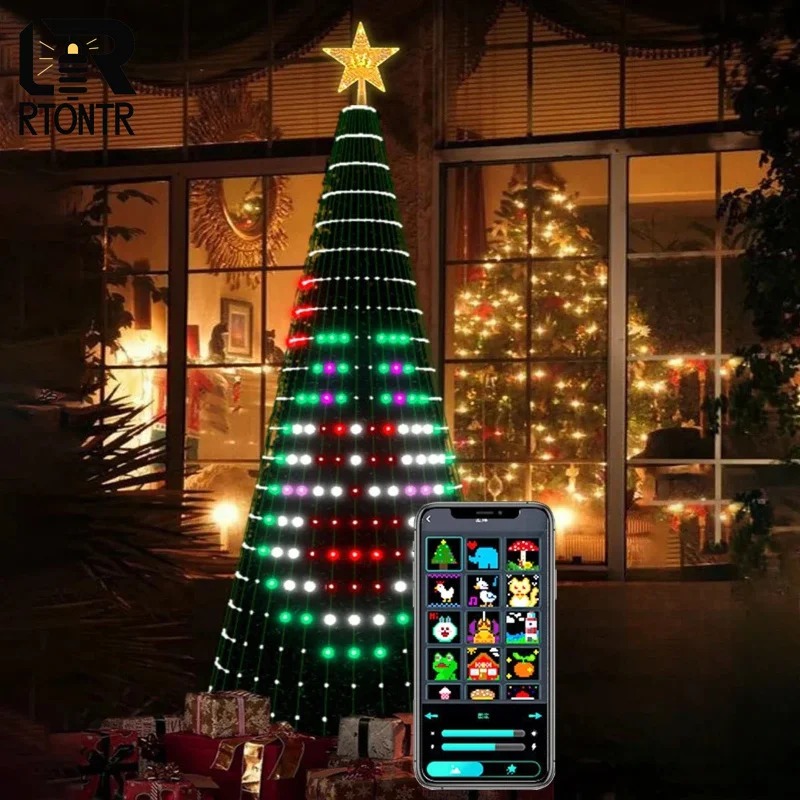 Christmas Star Tree Lights RGB - Lighting Decor Home ulasan dan harga