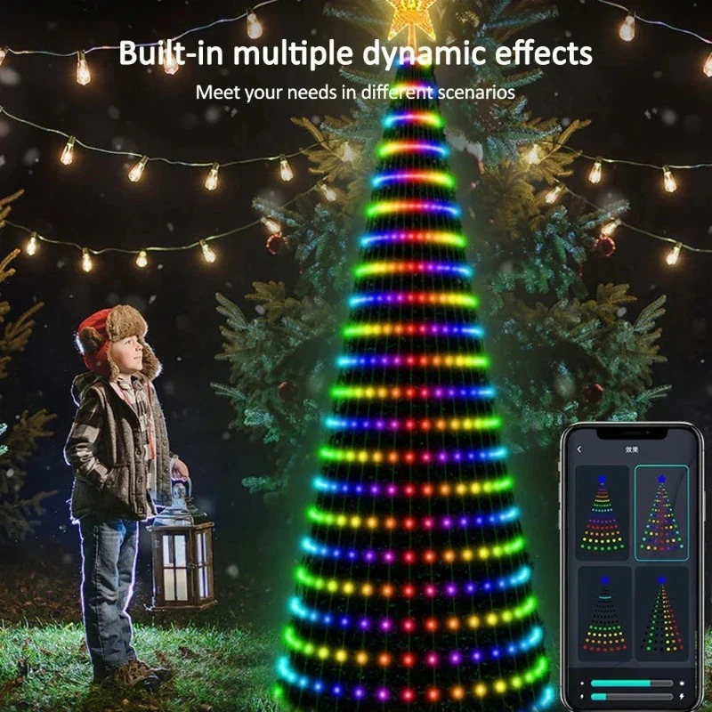 Christmas Star Tree Lights RGB - Lighting Decor Home ulasan dan harga