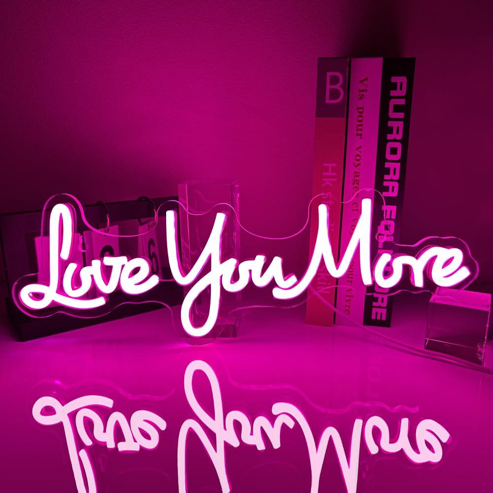 Love You More Neon Sign USB Di - Lighting Decor And More ulasan dan harga