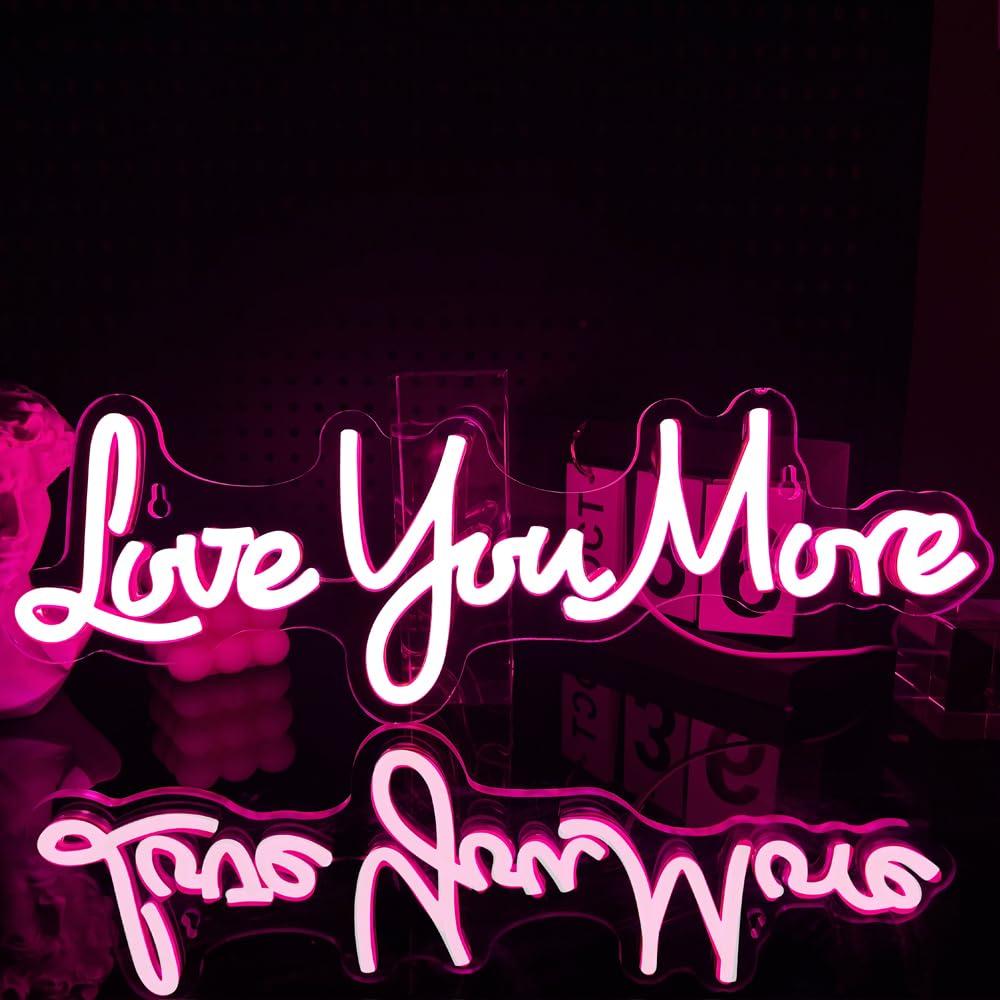 Love You More Neon Sign USB Di - Lighting Decor And More ulasan dan harga