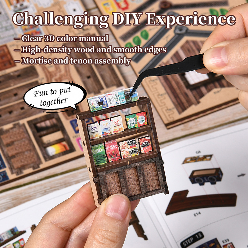 Diy Mini Book Nook Kasuga Groc - Lighting Decor Store ulasan dan harga
