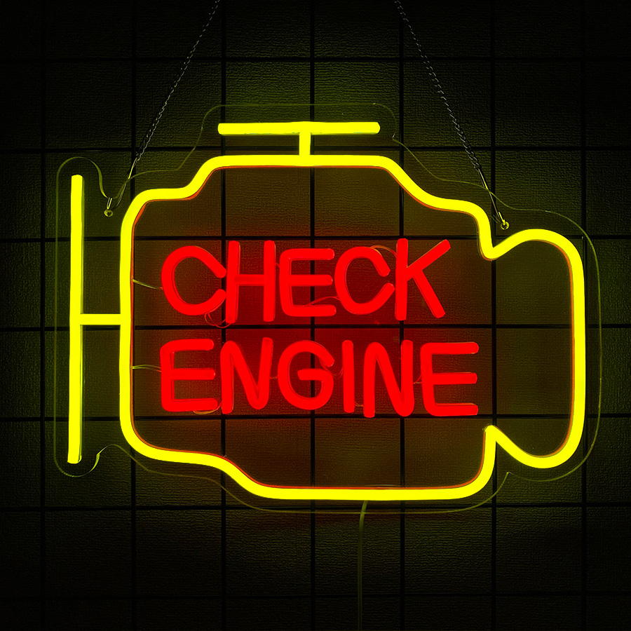 Check Engine Neon Sign For Wal - Lighting Decor Store ulasan dan harga