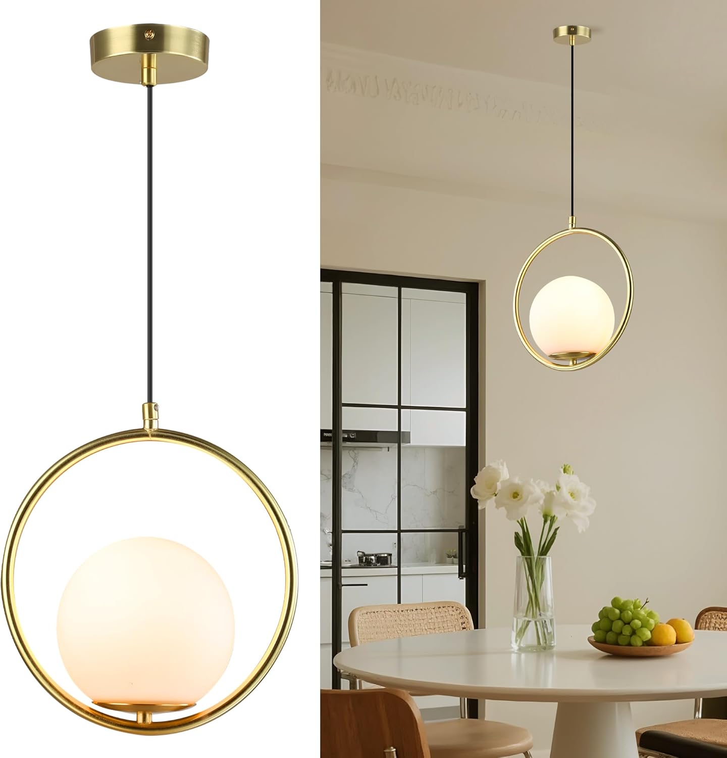 Gold PVC Lampshade Pendant Lig - Lighting Decor Store ulasan dan harga