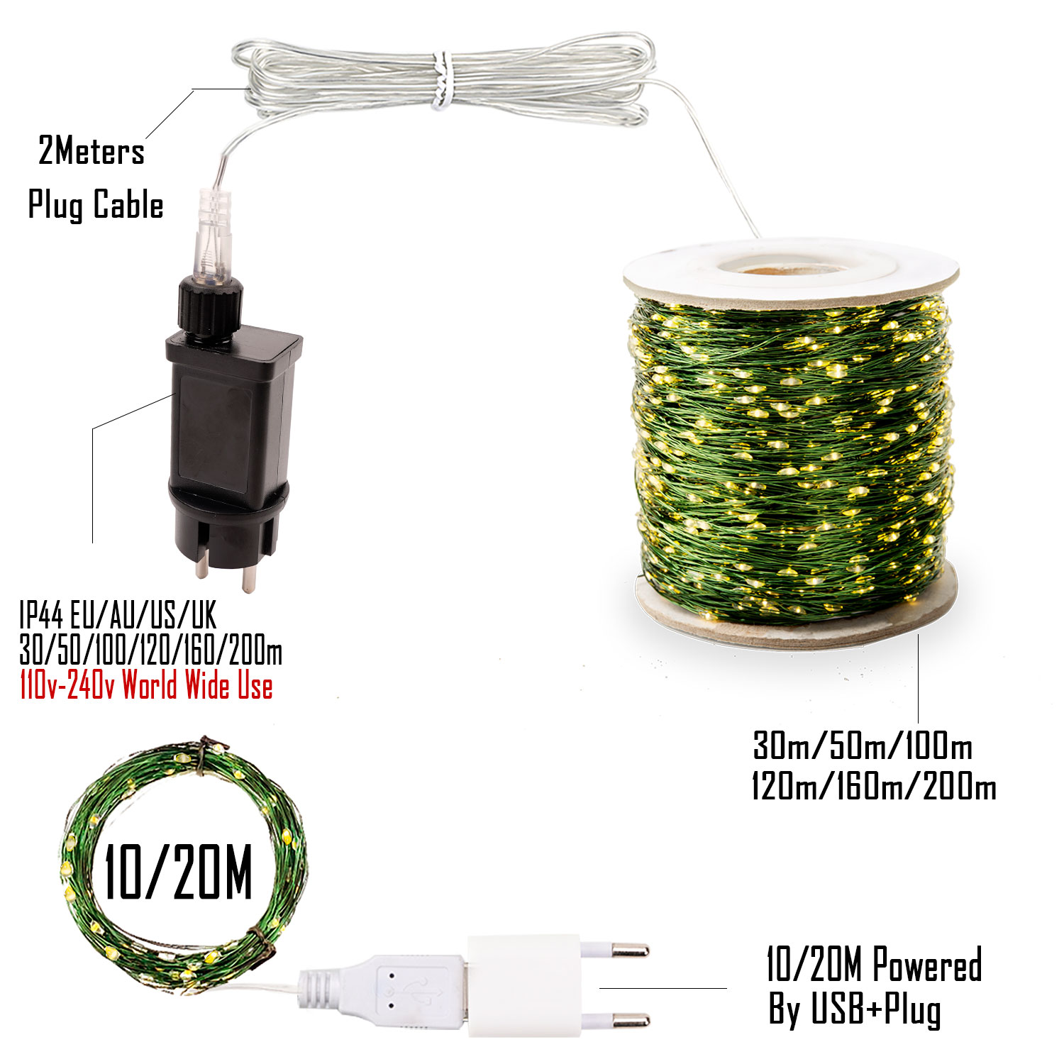 More LED Green Wire Garland St - Lighting Decor And More ulasan dan harga