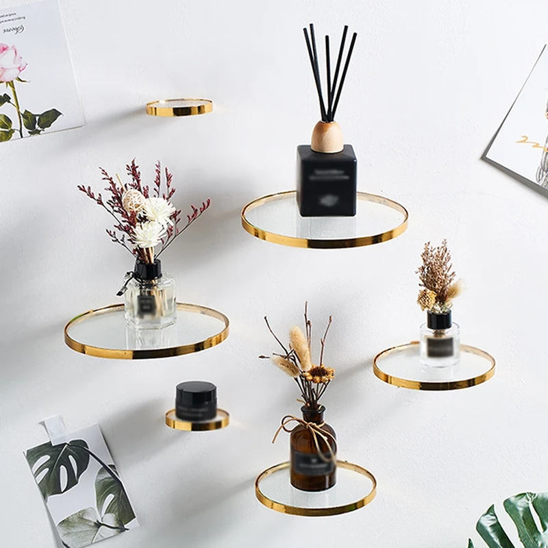 Round Wall Hanging Iron & Glas - Lighting Metal Wall Decor ulasan dan harga