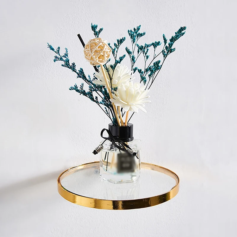 Round Wall Hanging Iron & Glas - Lighting Metal Wall Decor ulasan dan harga
