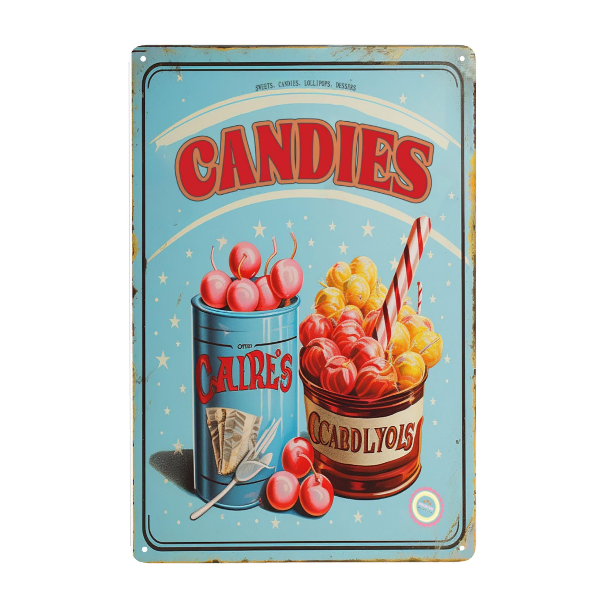 Decor ;; Candies Tin Signs,Lig - Lighting Metal Wall Decor ulasan dan harga