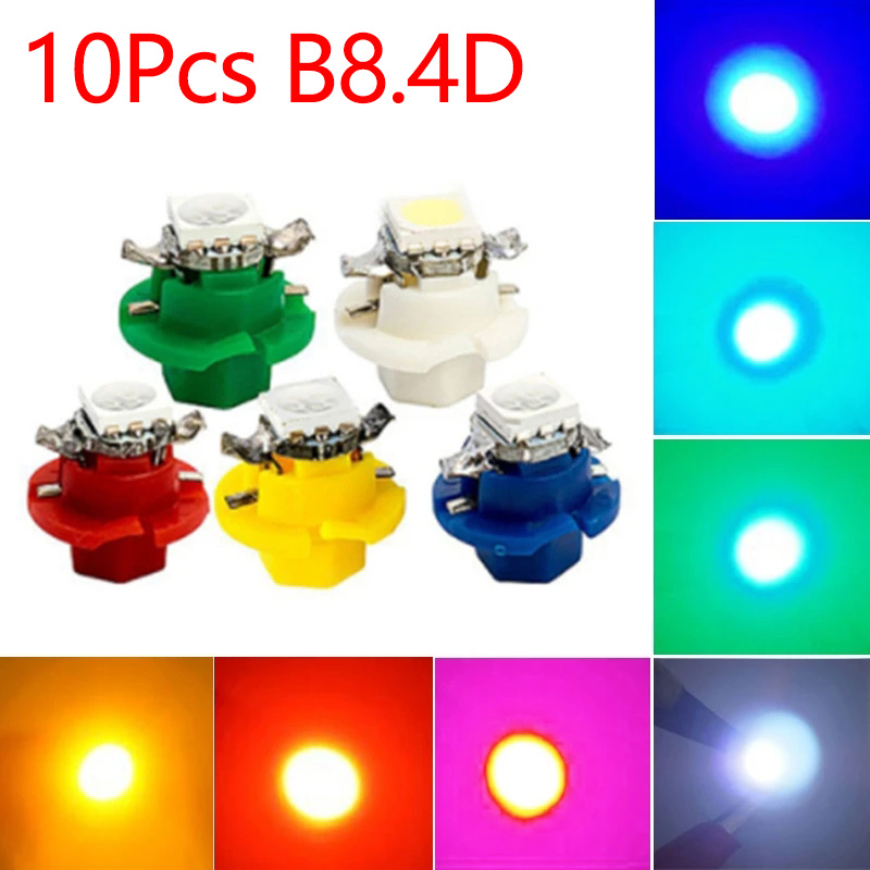 10Pcs 12V 7 Colors B8.4 Brand  - Colour Changing Bulb ulasan dan harga