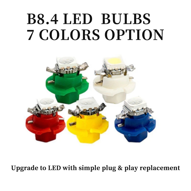 10Pcs 12V 7 Colors B8.4 Brand  - Colour Changing Bulb ulasan dan harga