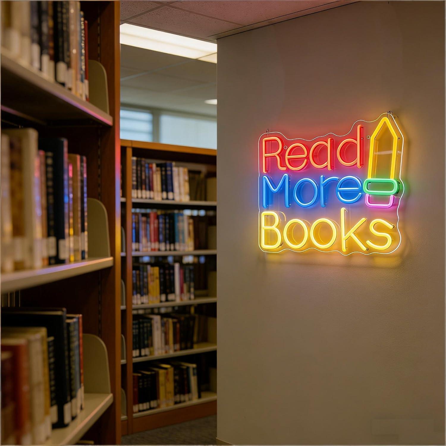 Read More Books Neon Sign USB  - Lighting Decor And More ulasan dan harga