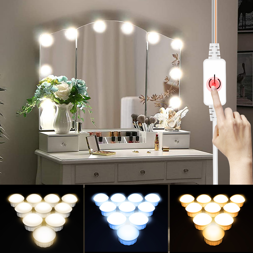 LED Mirror Light USB Dressing  - Colour Changing Bulb ulasan dan harga