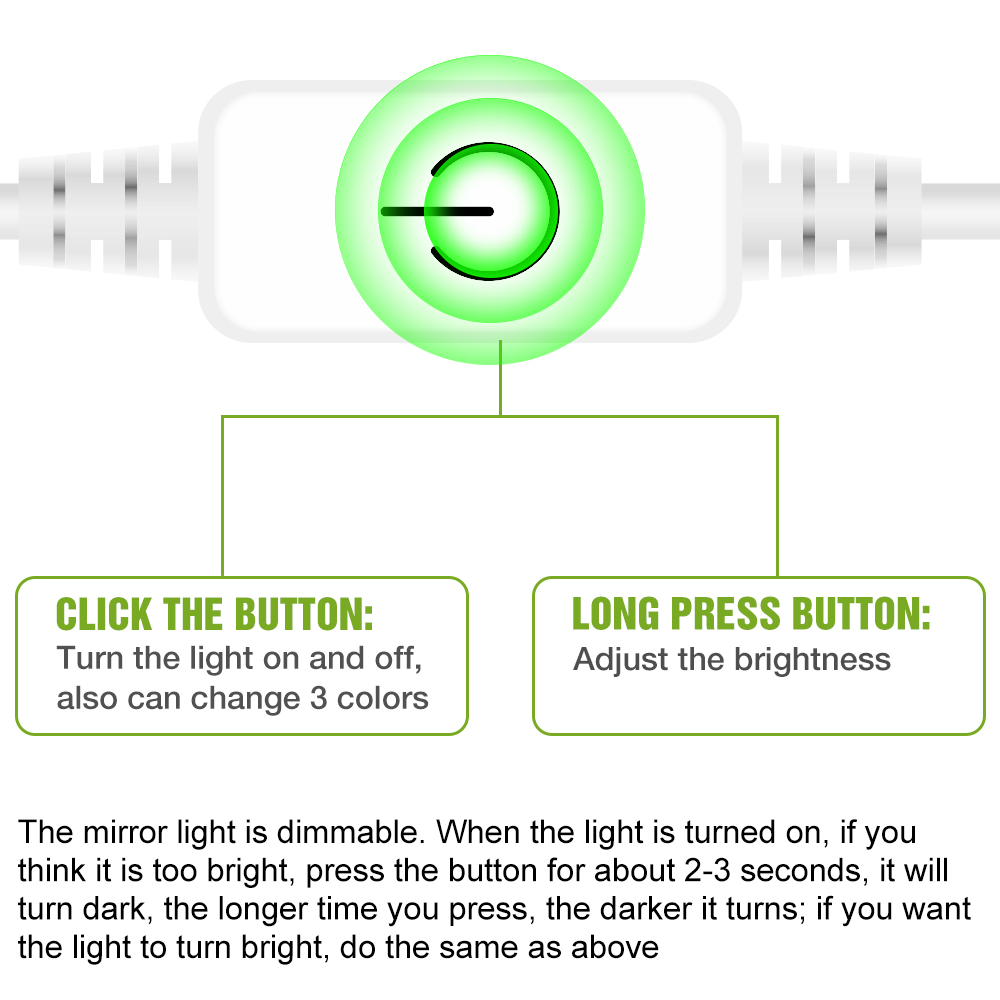 LED Mirror Light USB Dressing  - Colour Changing Bulb ulasan dan harga