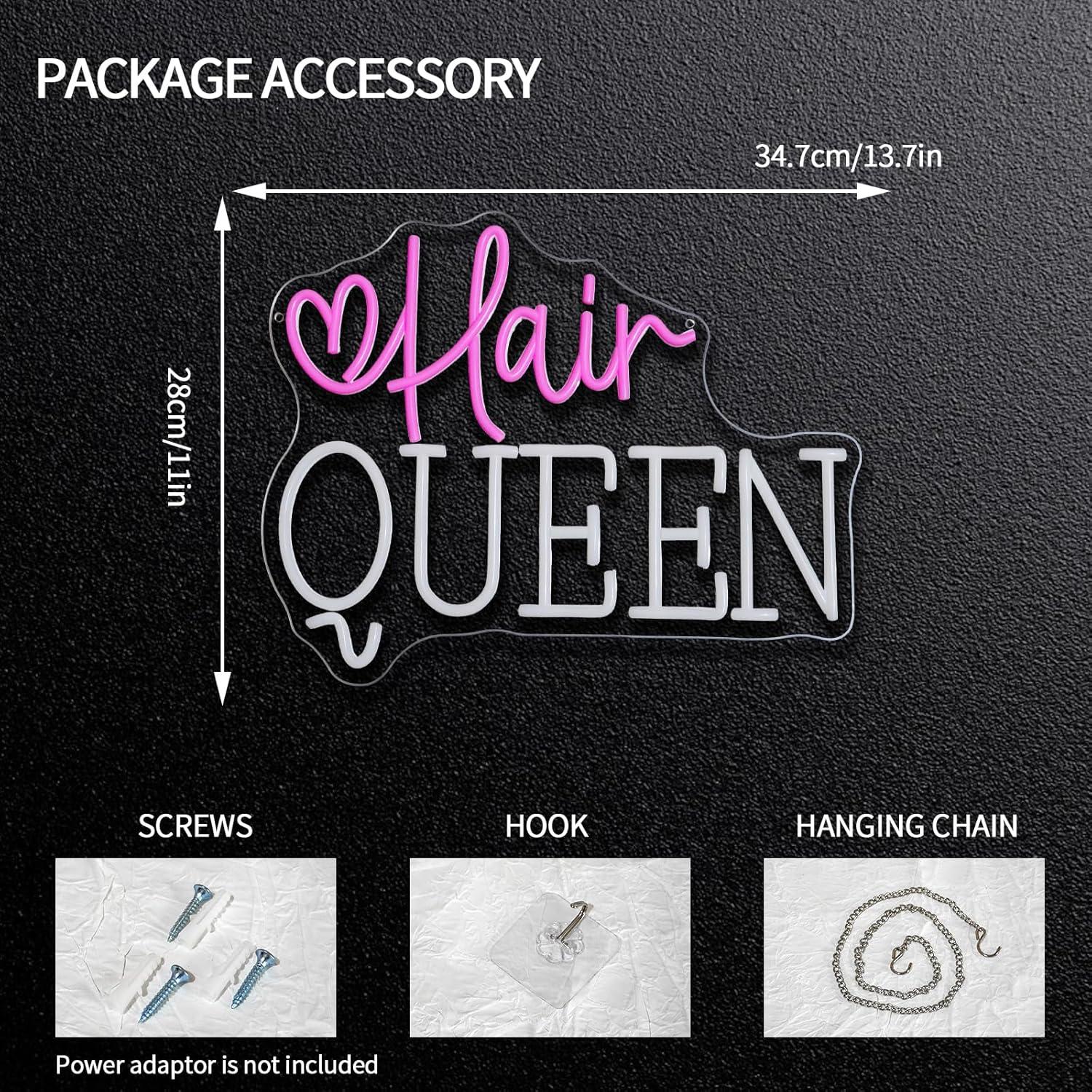 Hair Queen Neon Sign Dimmable  - Lighting Decor Store ulasan dan harga