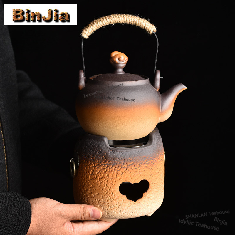 Crude Pottery High-handled Pot - Candle Holder Set ulasan dan harga