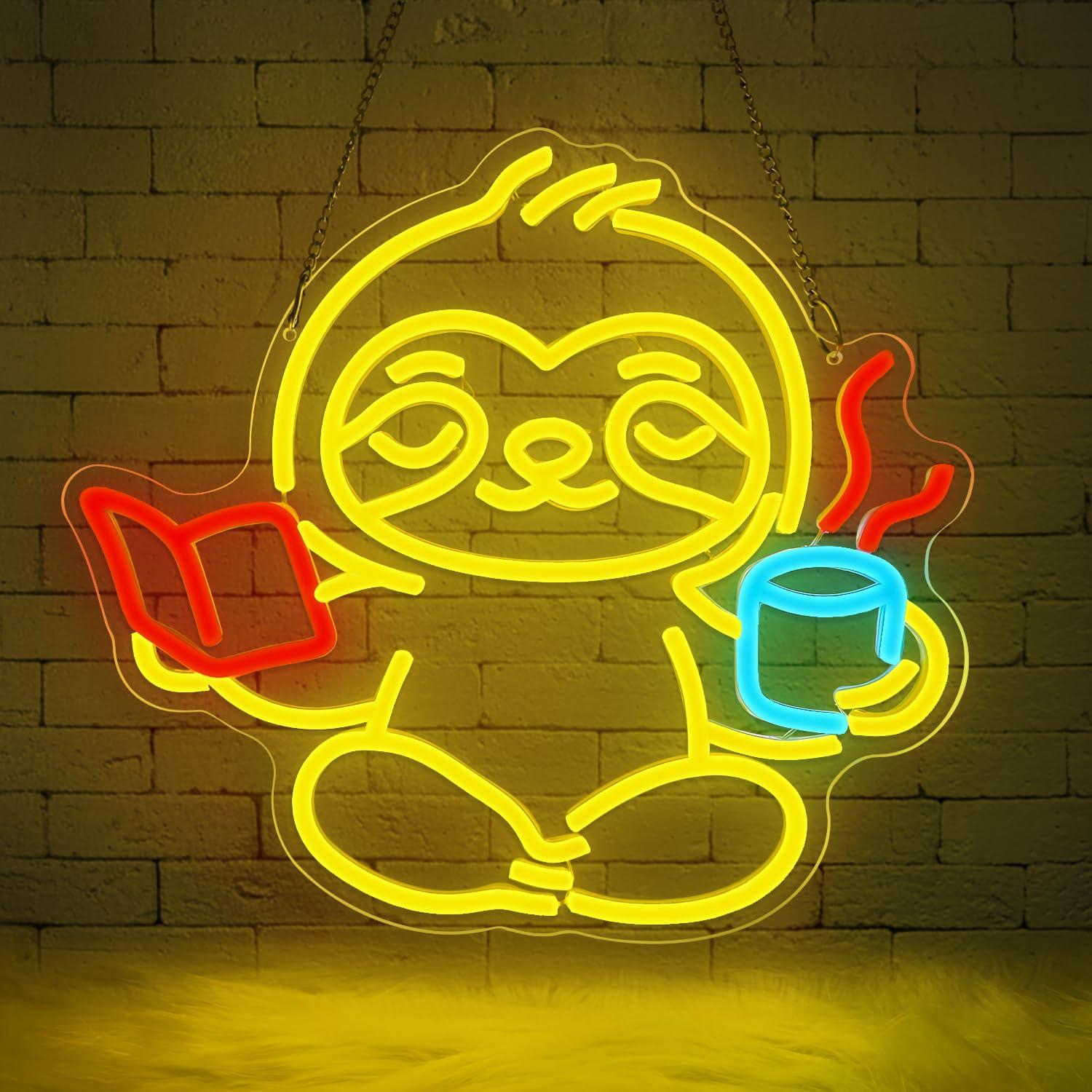 Sloth Neon Sign USB Dimmable L - Lighting Decor Home ulasan dan harga