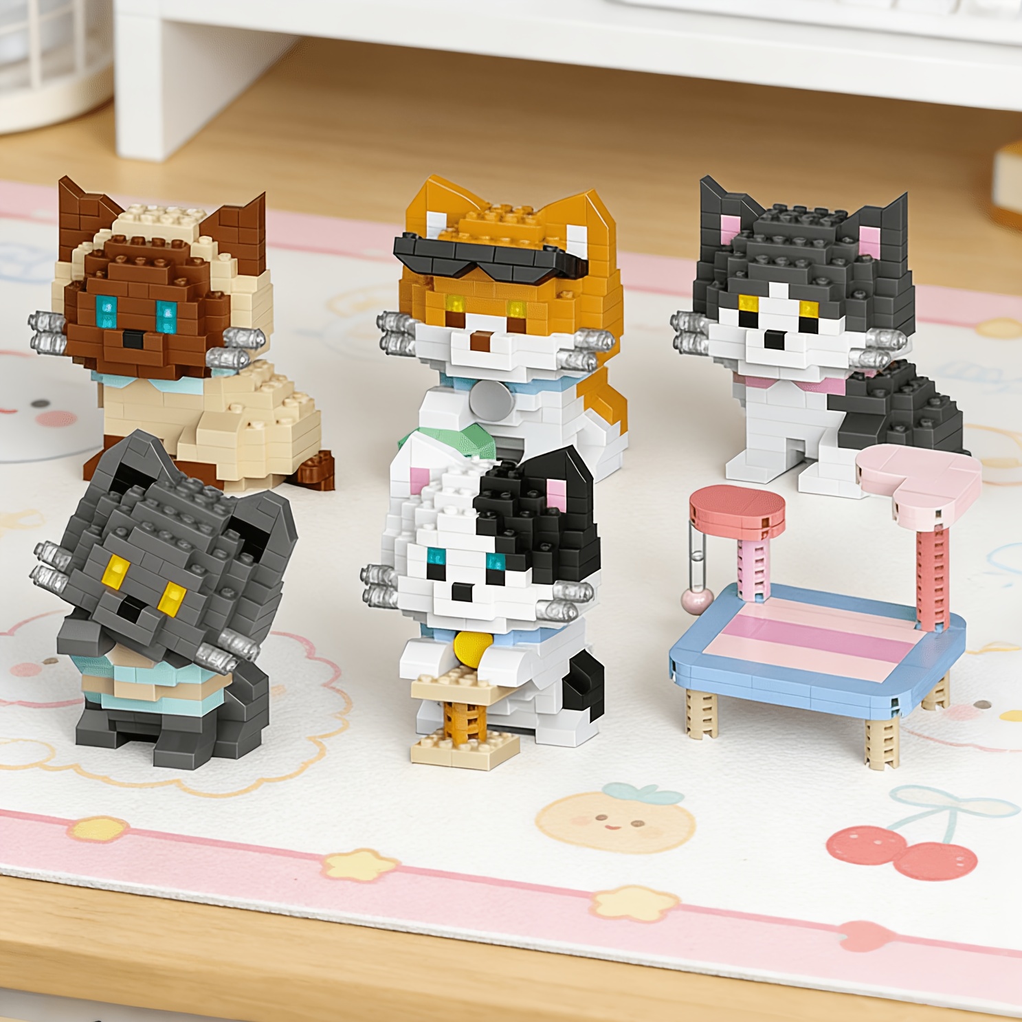 Cat Series Building Blocks Set - Lighting Home Decor Items ulasan dan harga