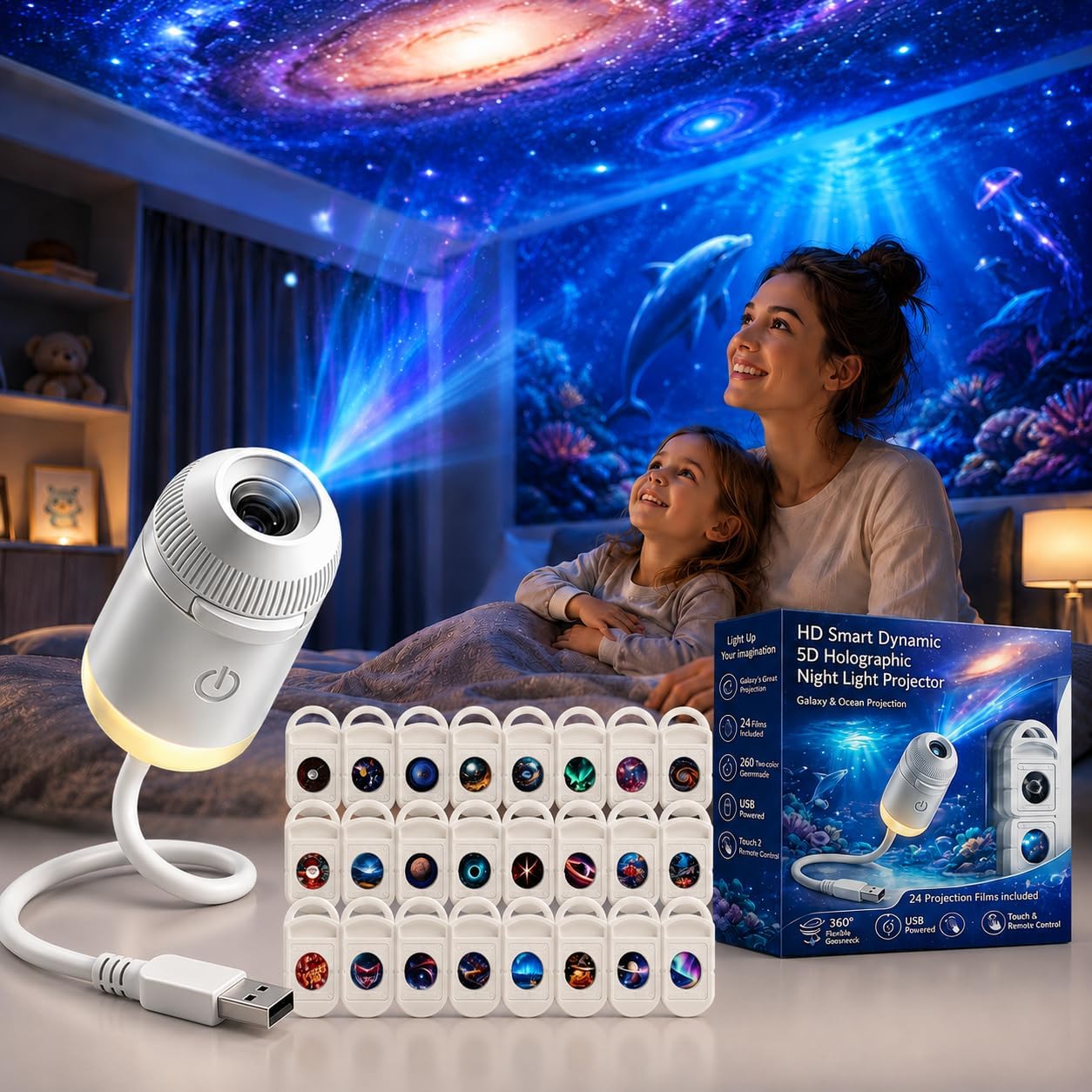 HD Smart Dynamic 5D Holographi - Lighting Decor Home ulasan dan harga