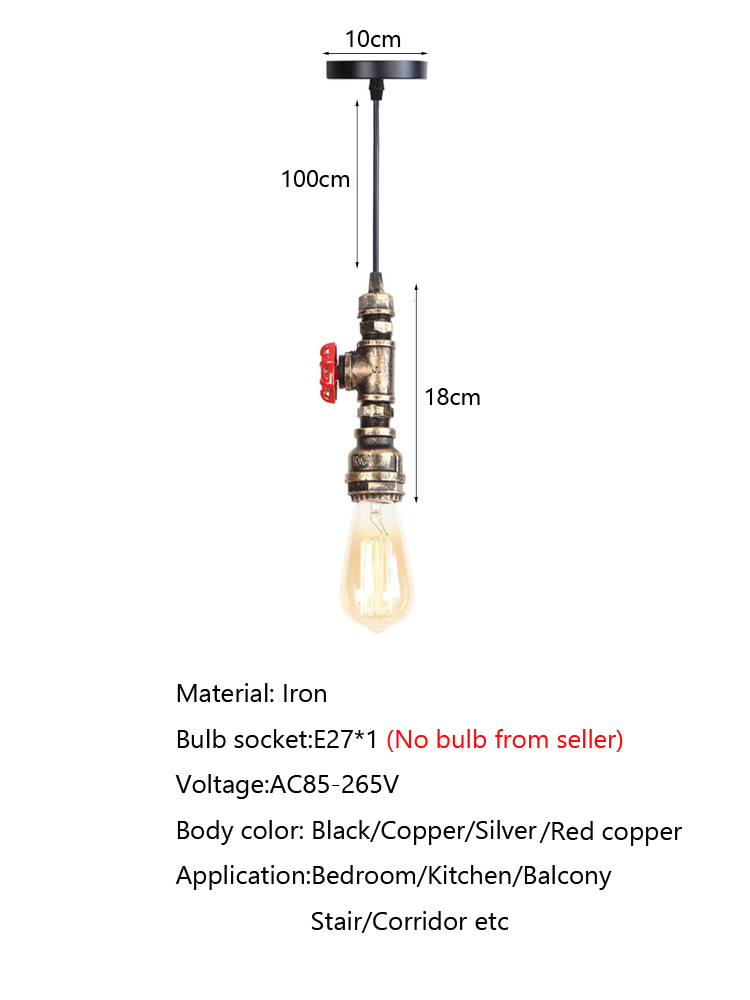 Retro Loft Industry Wind Water - Lighting Metal Wall Decor ulasan dan harga