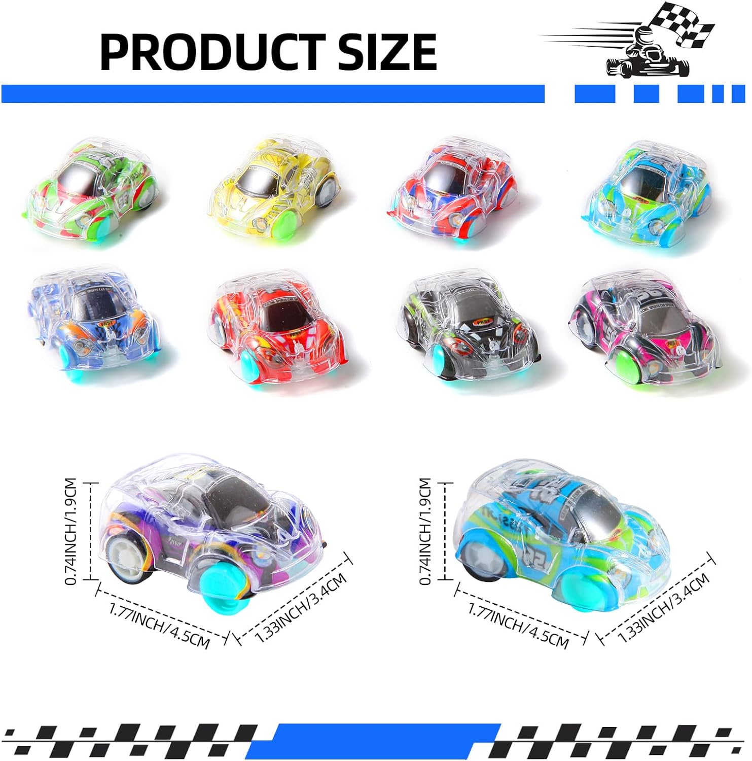 12/100Pcs Mini Pull Back Cars  - Lighting Mcqueen Decor ulasan dan harga