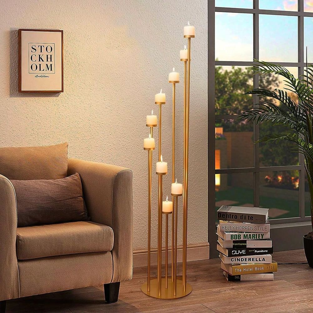 2Pcs 9 Arm Candelabra,Floor Ca - Candle Holder Set ulasan dan harga